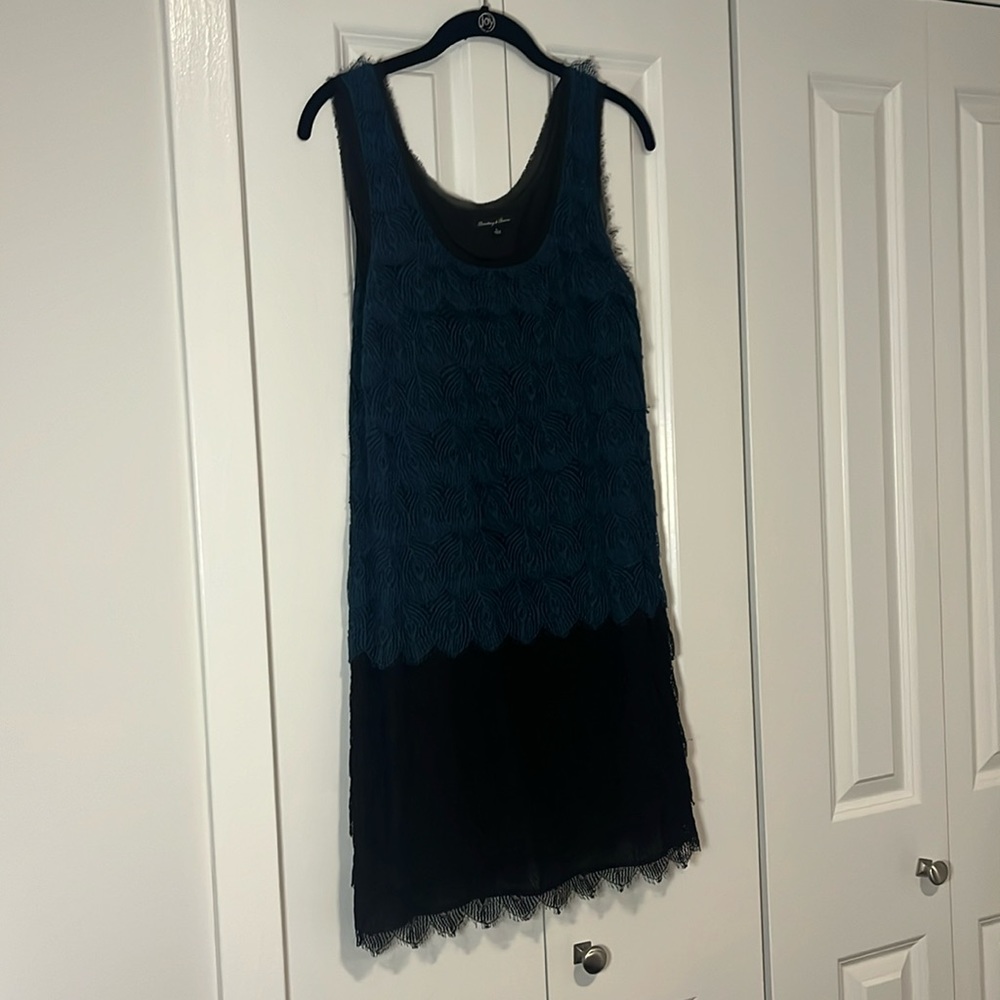 Madewell Size 2 Lace Peacock Flapper Dress